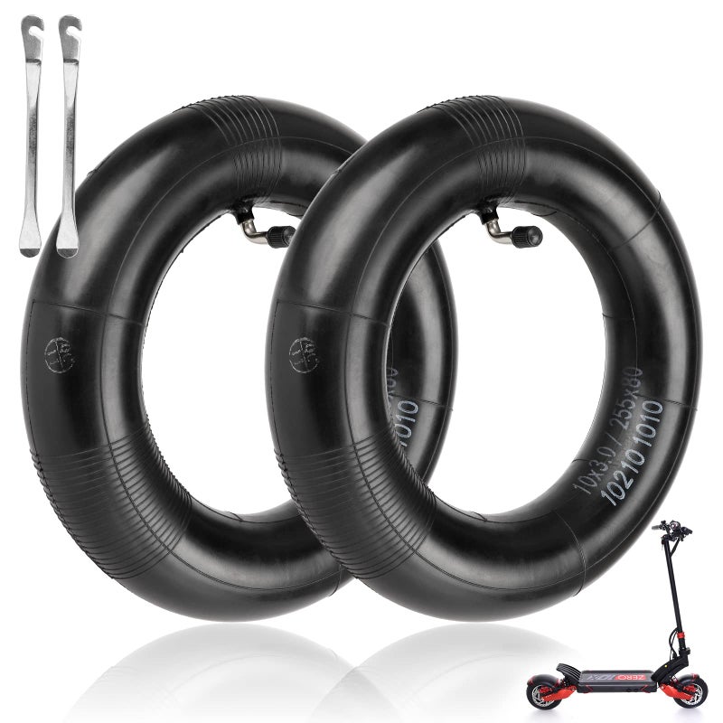 LUCK4U (2-Pack) 10x3 Replacement Inner Tubes with 90 Degree for 255x80 90/65-6.5 80/65-6.5 Tires Scooter - Image 1